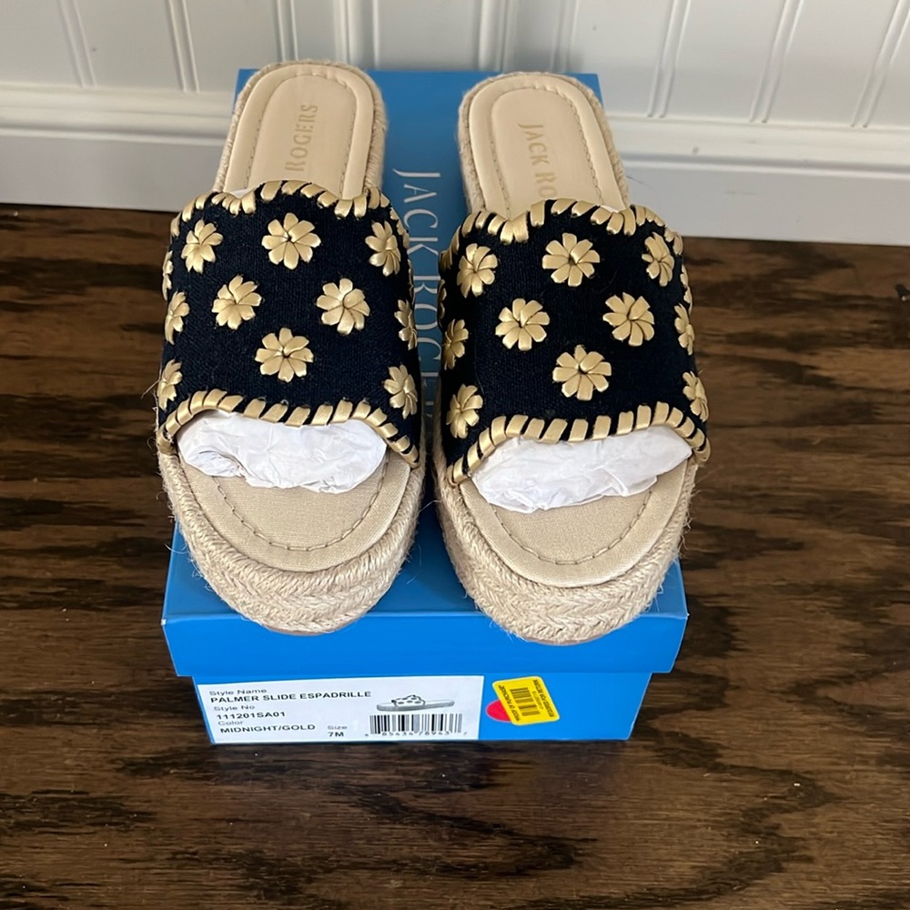 Jack Rogers Palmer Slide Espadrille sz 7